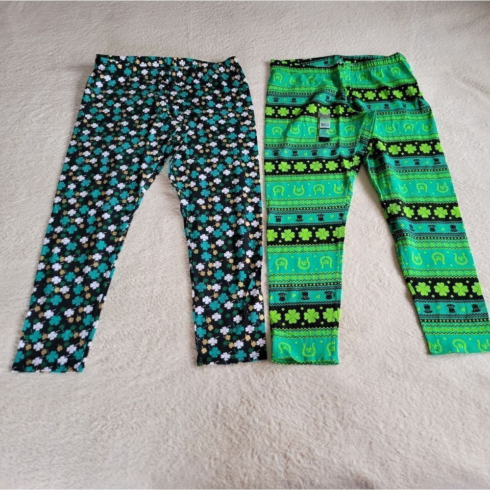 NEW LADIES st Patrick's day Leggings bundle various sizes